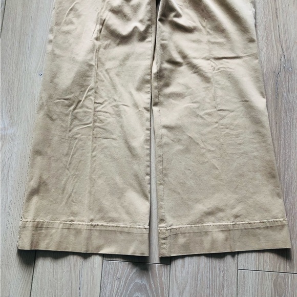 Vintage Theory Wide Leg Capris Pants in Beige - Picture 5 of 12